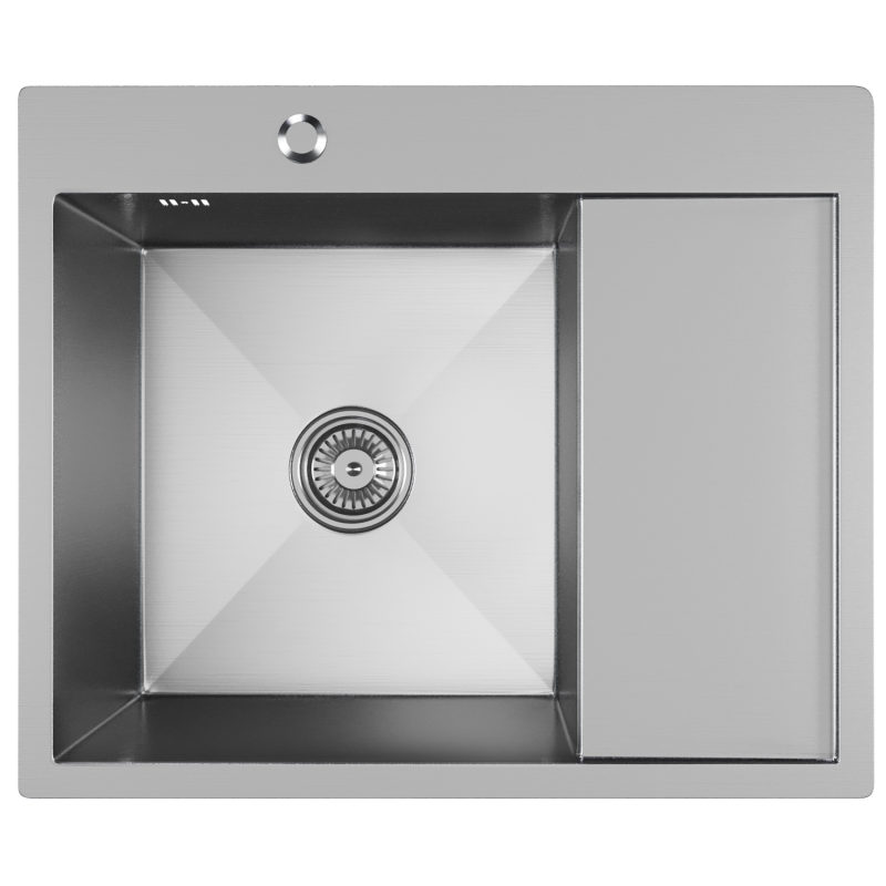 Мойка настол.монтаж 60х50 (3,0) лев. вып 3 1/2 MIXLINE PRO 20см с ...